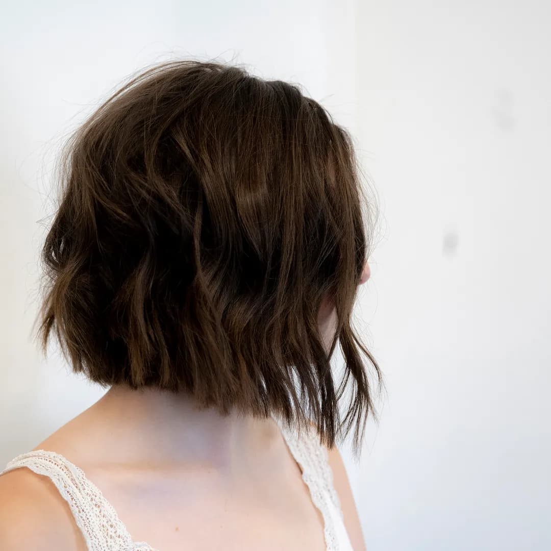 Caramel balayage and layered cut at Muse Hair Studio in Powell, Ohio