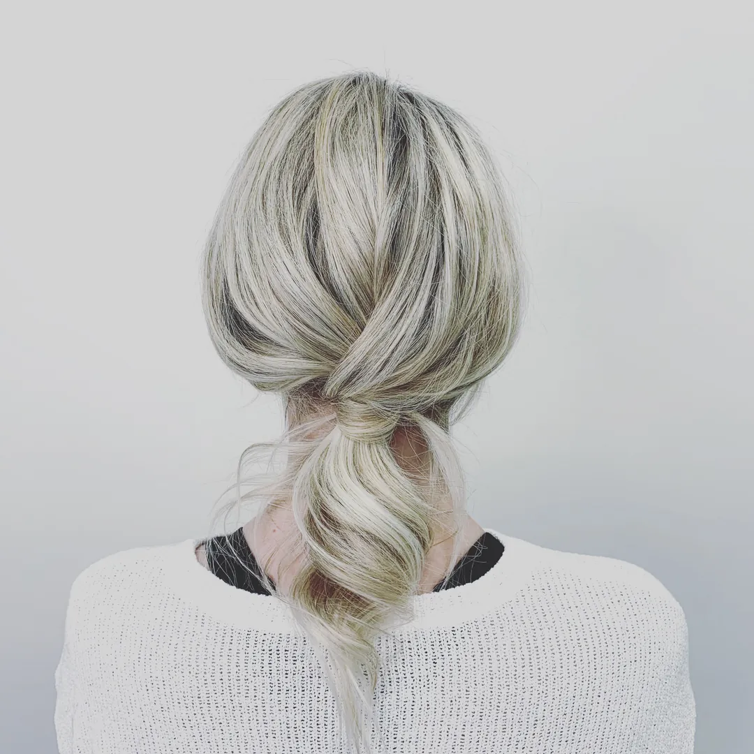 Before and after hair color correction in Powell, Ohio at Muse Hair Studio