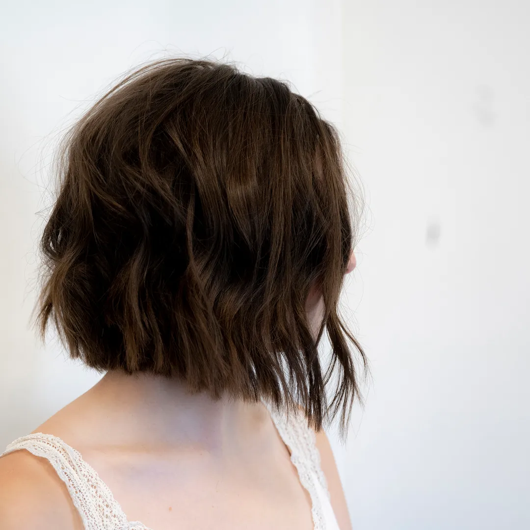 Caramel hair color transformation at Muse Hair Studio in Powell, Ohio - warm tones and rich dimension